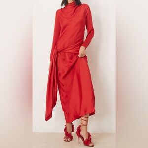 ASOS Satin Tie Front Dress